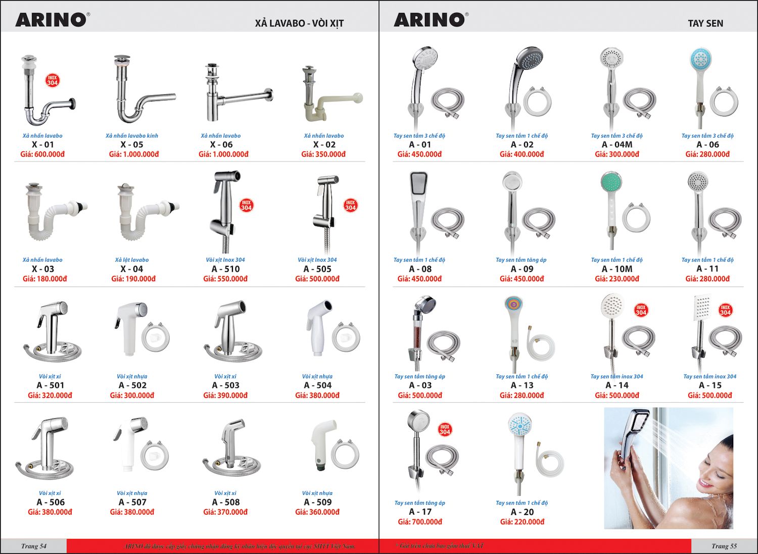 Thiết bị vệ sinh ARINO Catalogue và Bảng giá mới nhất /Page 28